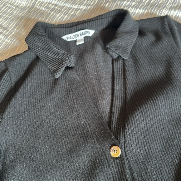 Walter Baker knit black long sleeve midi dress - Picture 3 of 8